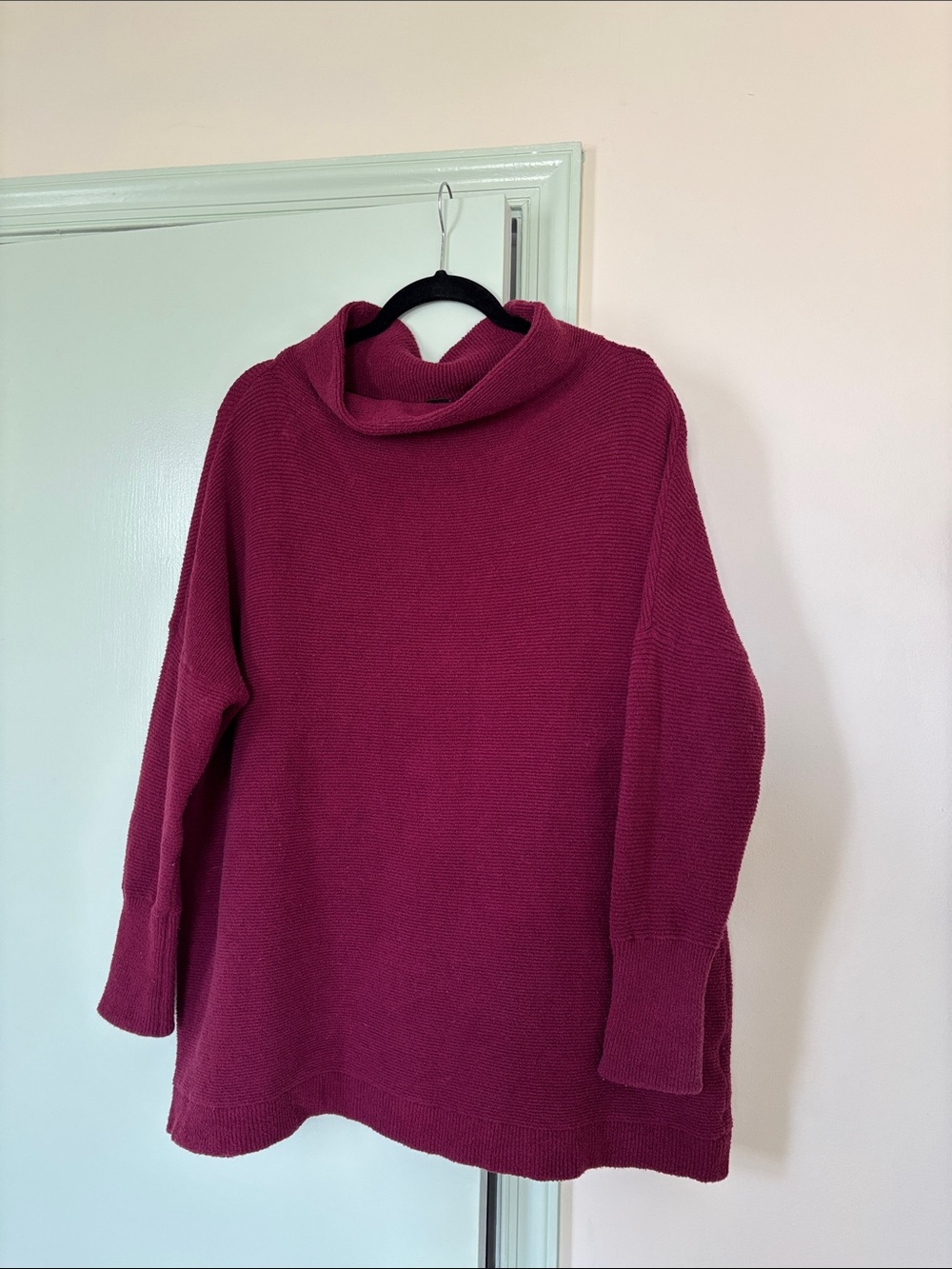 Free People burgundy Oversized Sweater